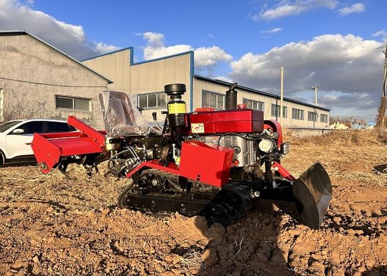 Landbouwer Cultivator Rotary Tiller Landbouw Crawler Mini Tractor 25 pk