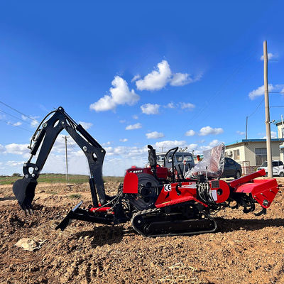 Mini Farm Crawler Tractor Multifunctionele Droogveld Mini Crawler Tractor