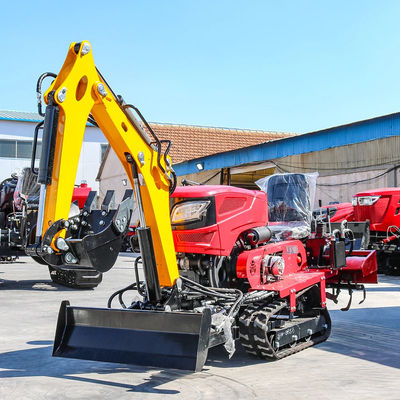 Rijden volledig ingerichte baan Rototiller 25HP 35HP Tiller Cultivator Mini Farm Crawler Tractor