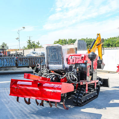 Rijden volledig ingerichte baan Rototiller 25HP 35HP Tiller Cultivator Mini Farm Crawler Tractor