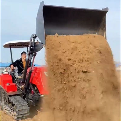 Zware landbouwmachines 80 pk kruipercompacte tractor met laadmachine