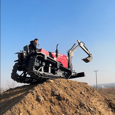 Motor 80 pk Kleine landbouwcrawlertractoren met graafmachine