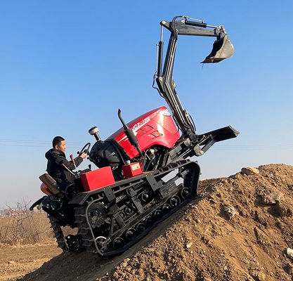 80 pk Power Mini Cultivators Tiller Landbouw Landbouw Remote Control Crawler Tractor Trencher Mower Te koop
