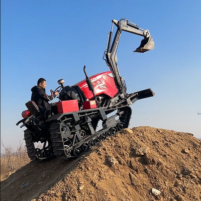 Motor 80 pk Kleine landbouwcrawlertractoren met graafmachine