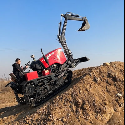 Motor 80 pk Kleine landbouwcrawlertractoren met graafmachine