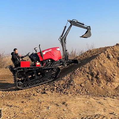 Motor 80 pk Kleine landbouwcrawlertractoren met graafmachine