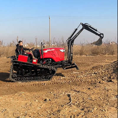 Motor 80 pk Kleine landbouwcrawlertractoren met graafmachine