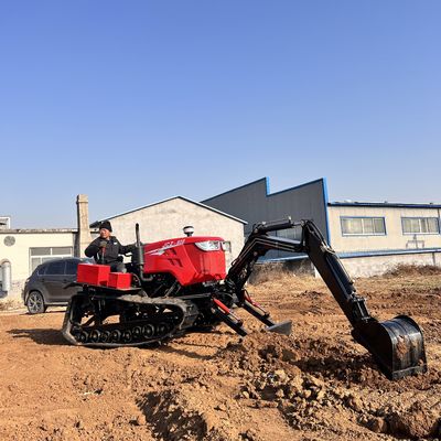 Compacte 100 pk kruipertractor Compacte boerderij hydraulische tractor met voorlader / graafmachine