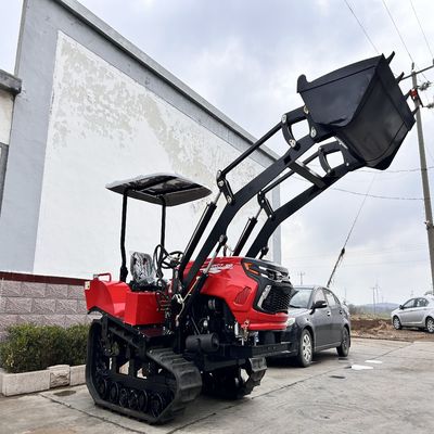 Orchard Mini Tractor, Vineyard Crawler Tractor 50HP Met Rotary Tiller Plow