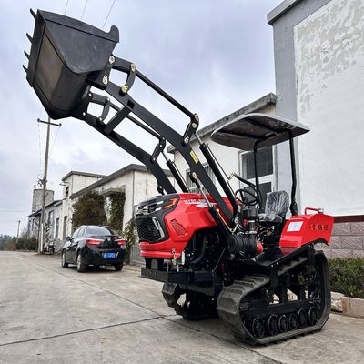 Orchard Mini Tractor, Vineyard Crawler Tractor 50HP Met Rotary Tiller Plow