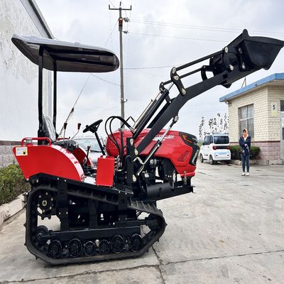 Orchard Mini Tractor, Vineyard Crawler Tractor 50HP Met Rotary Tiller Plow