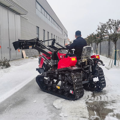 Compacte 50 pk Paddy Field Crawler Tractor met voorlader