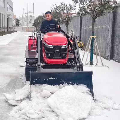 Mini Orchard 50HP Paddy Field Crawler Tractor Landbouwmachines Met Loader