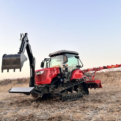 Compacte landbouwcrawlertractor 120 pk met rails