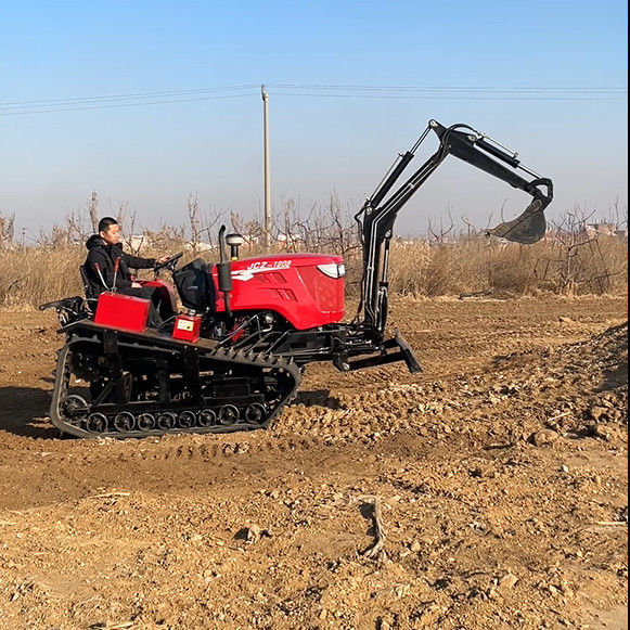 Nieuwe 80 pk Crawler Cultivator Grafting Weeding And Bulldozing Mini Track Tractor Voor Rotary Aardbouw