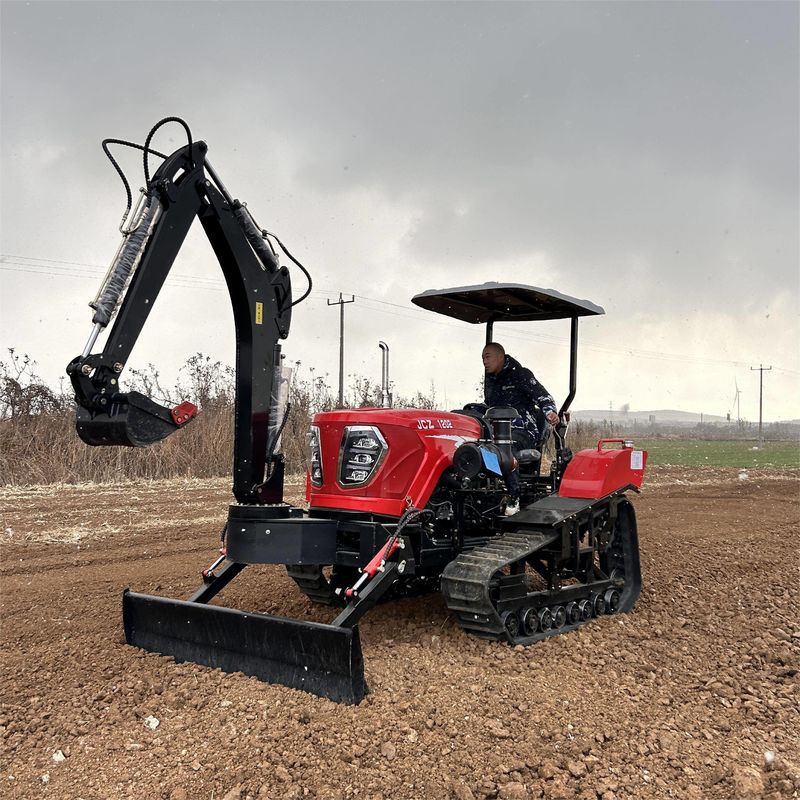 Compacte 100 pk kruipertractor Compacte boerderij hydraulische tractor met voorlader / graafmachine